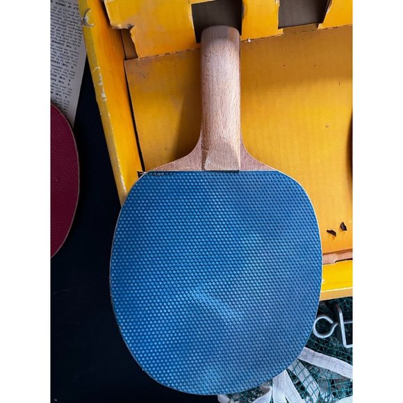 Vintage Deluxe Ping Pong Table Tennis Set w Paddles Net Clamps Japan in box - Picture 5 of 11
